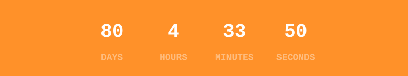 Count down to 2026-10-03T21:00:00.000Z